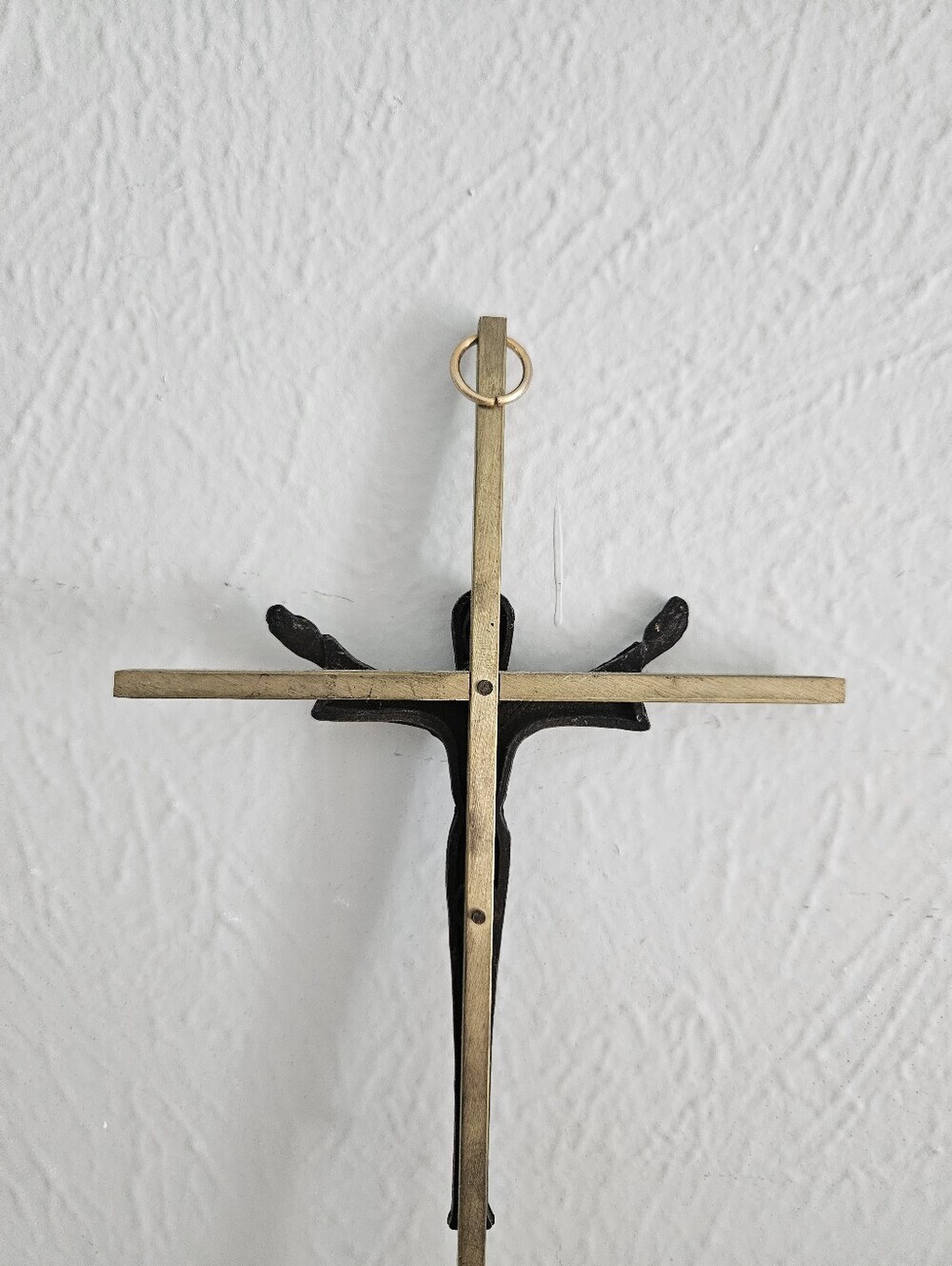 Vintage Brass Religious Art- Catholic Crucifix Wall Cross - Picture 5 of 5
